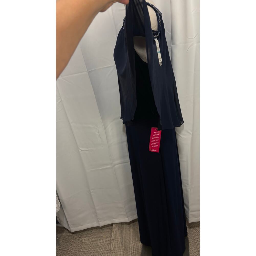 NWT Alex Evenings mother of the bride groom, navy dress size 16 - Picture 7 of 16